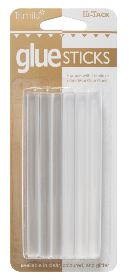 Replacement Glue Sticks: Hi - Tack: Opaque: 7mm x 10cm: 12 Pieces - Galedi Pins