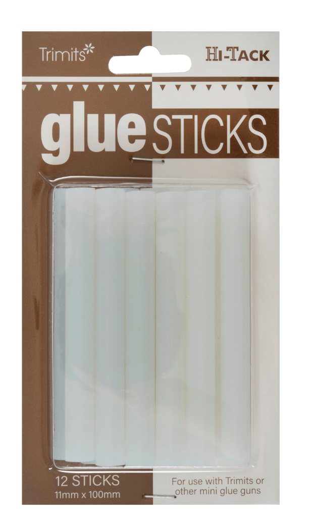 Replacement Glue Sticks: Hi - Tack: Opaque: 11mm x 10cm: 12 Pieces - Galedi Pins