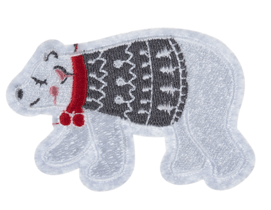 Motif: Christmas: Iron On: Polar Bear - Galedi Pins
