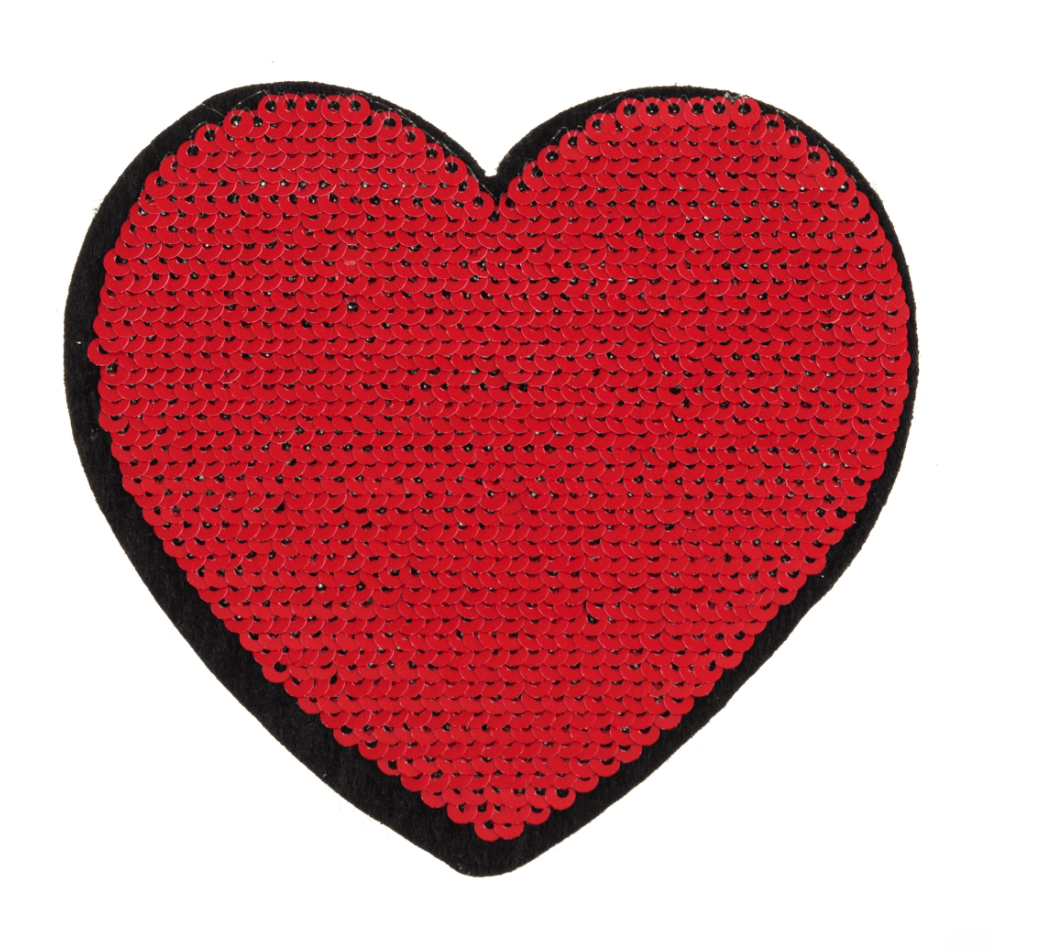 Motif C: Red Heart: Flip Sequin - Galedi Pins