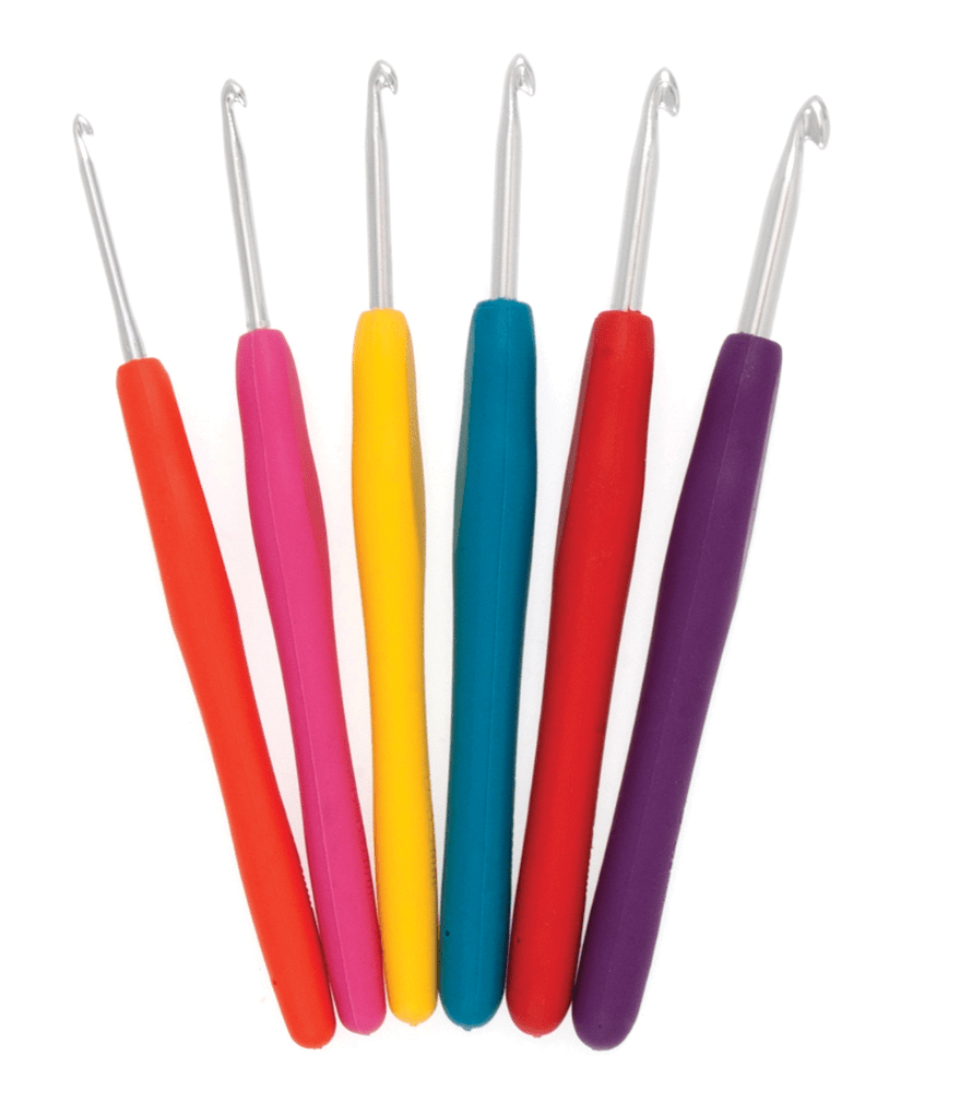 Milward Crochet Hook Set: Soft - Grip Rubber Handles: 14cm x 2.50 - 5.00mm: Pack of 6 - Galedi Pins