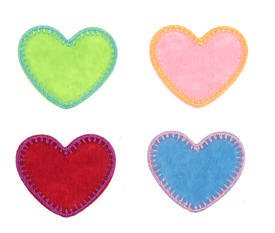 Motif B: 4 Hearts Patches - Galedi Pins