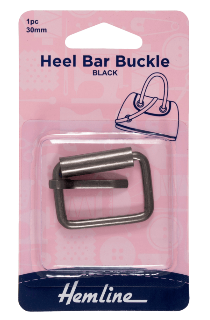 Heel Bar Buckle: 30mm: Nickel Black - Galedi Pins