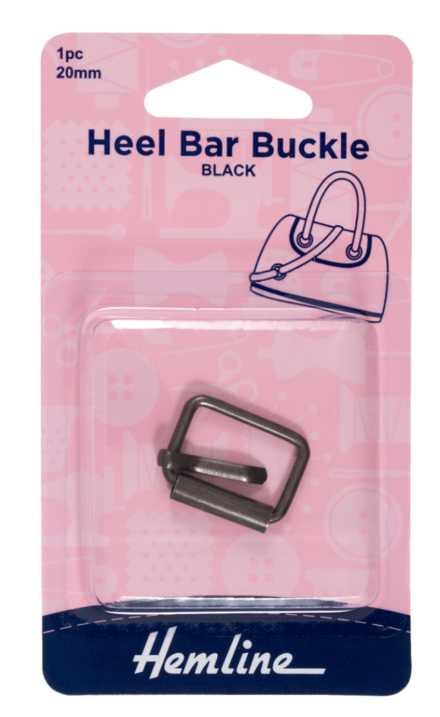 Heel Bar Buckle: 20mm: Nickel Black - Galedi Pins