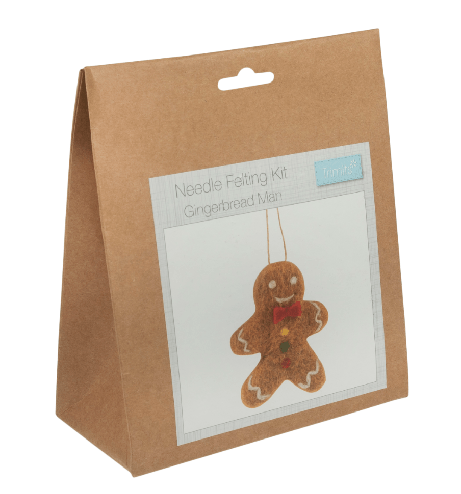 Needle Felting Kit: Gingerbread Man - Galedi Pins