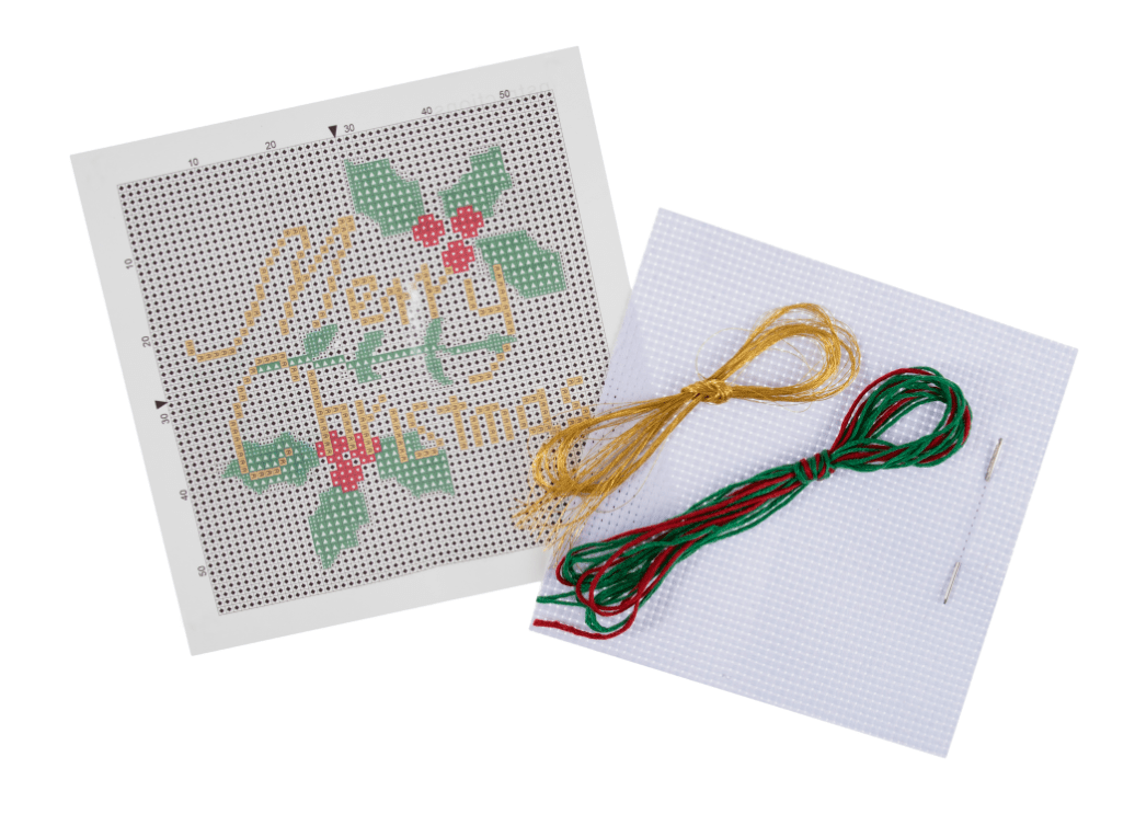 Counted Cross Stitch Kit: Christmas: Merry Christmas - Galedi Pins