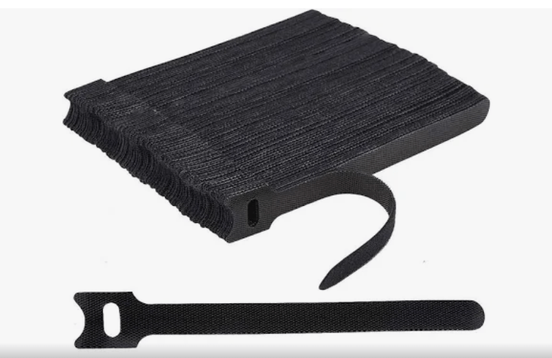 Black Adjustable Reusable Cable Straps, 10pc - Galedi Pins