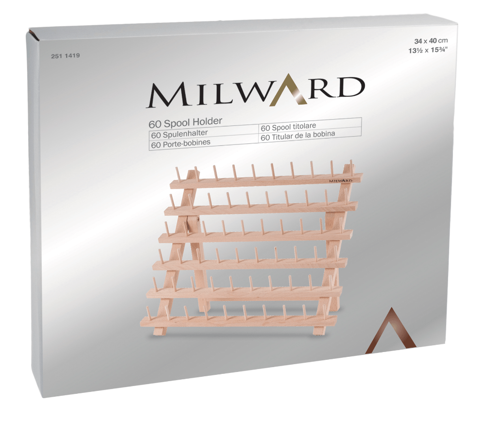 Milward Spool Holder: 60 Spools: Beech Wood - Galedi Pins