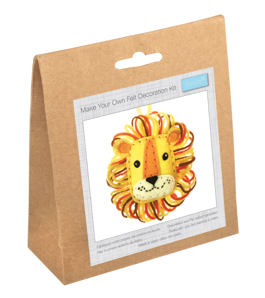 Make Your Own Felt Decoration Kit - Lion - Galedi Pins