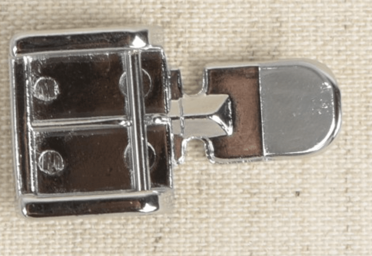 Galedi 2-way zipper foot for sewing machines, made of zinc.