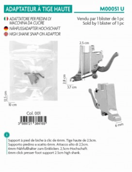 MEDIAC High Shank Snap - On Adaptor - Galedi Pins