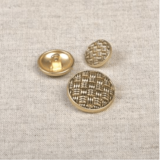 BUTTONS METAL MOTIF TISSAGE 15mm/22mm - Galedi Pins