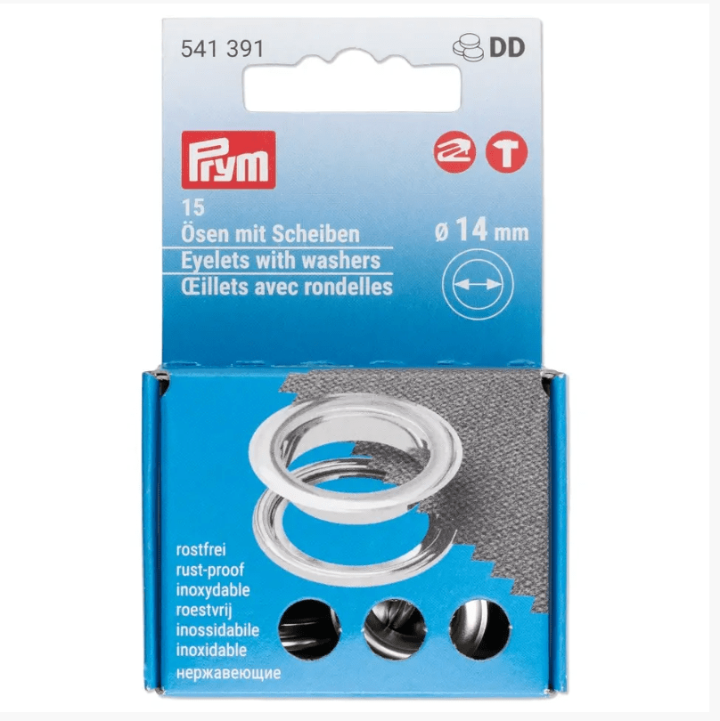 Eyelets and washers, 14.0 mm, silver - coloured - Galedi Pins