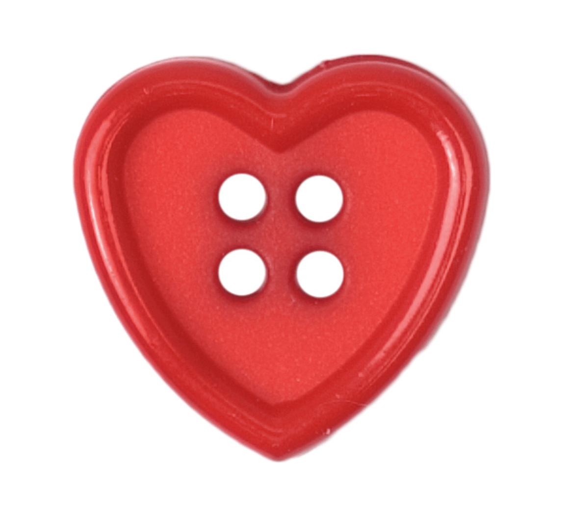 Heart Shaped, Nylon Buttons 15mm/23mm - Galedi Pins