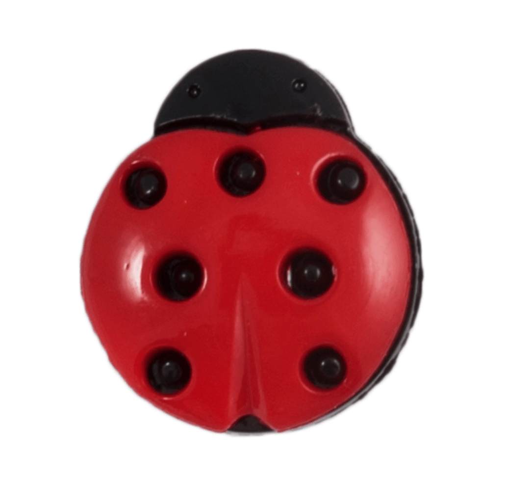 Ladybird Button, 15mm - Galedi Pins