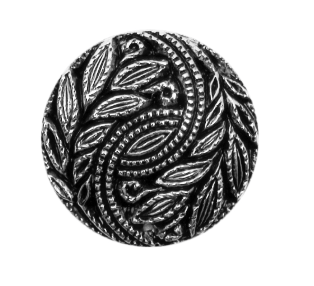 Metal Stylish Button, Silver - Galedi Pins