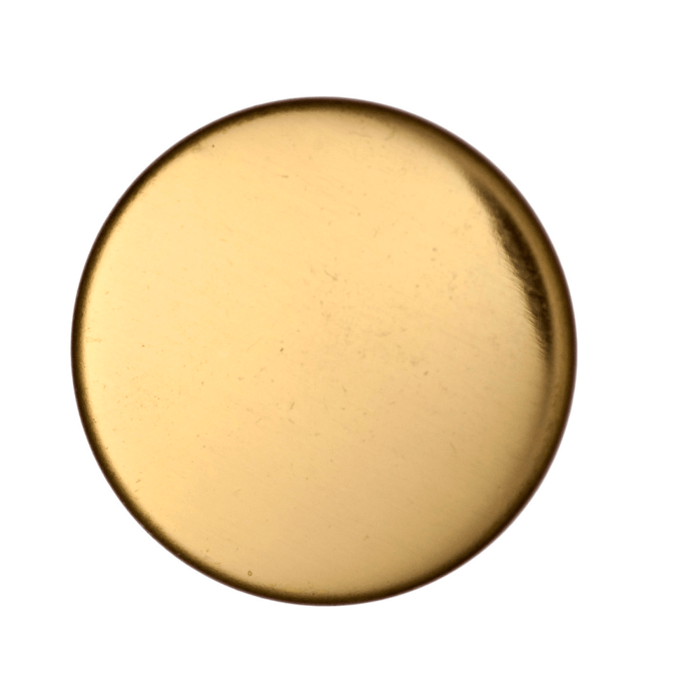 Metal Button, Gold coloured - Galedi Pins