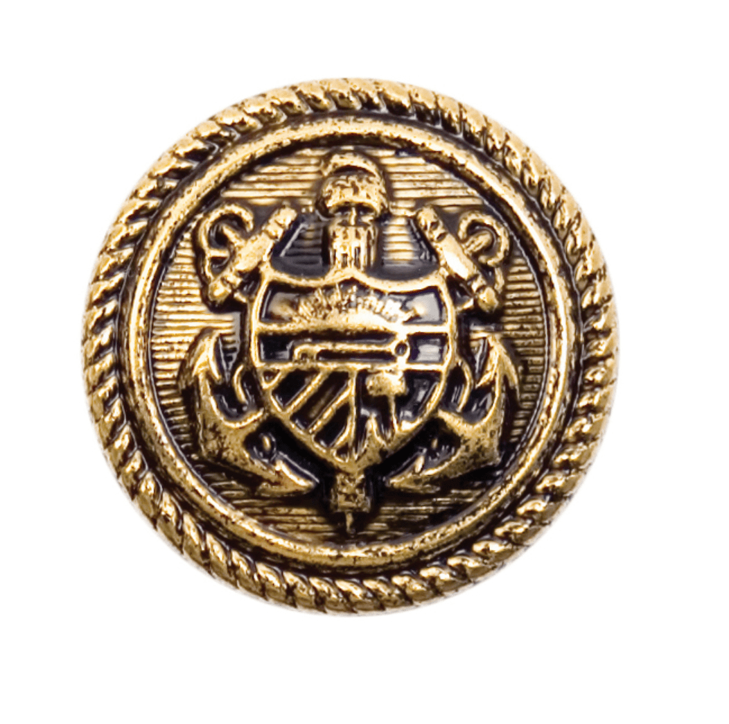 Metal Armoury Button, Gold - Galedi Pins