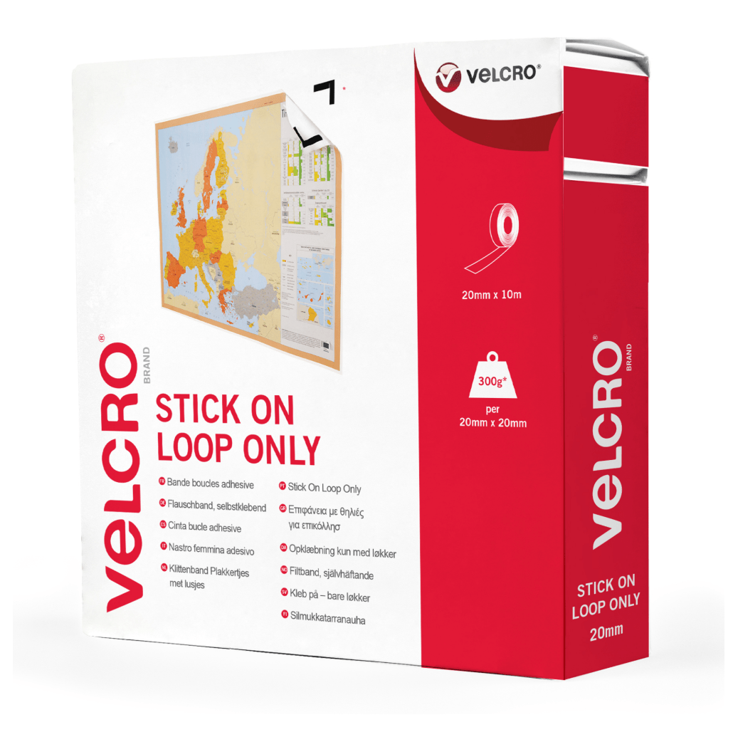 Loop Tape: Stick - On: 1m x 20mm: White - Galedi Pins