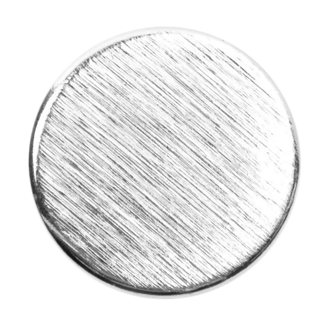 Metal Button, Printed, Silver Coloured - Galedi Pins