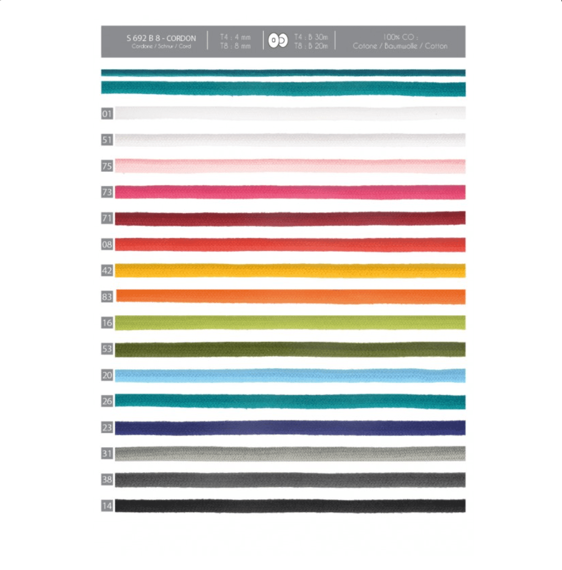 Cotton Cord, 4mm - Galedi Pins