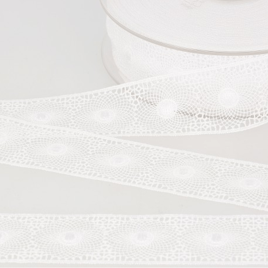 STEPHANOISE Insertion Embroid. Tulle, 30mm - Galedi Pins