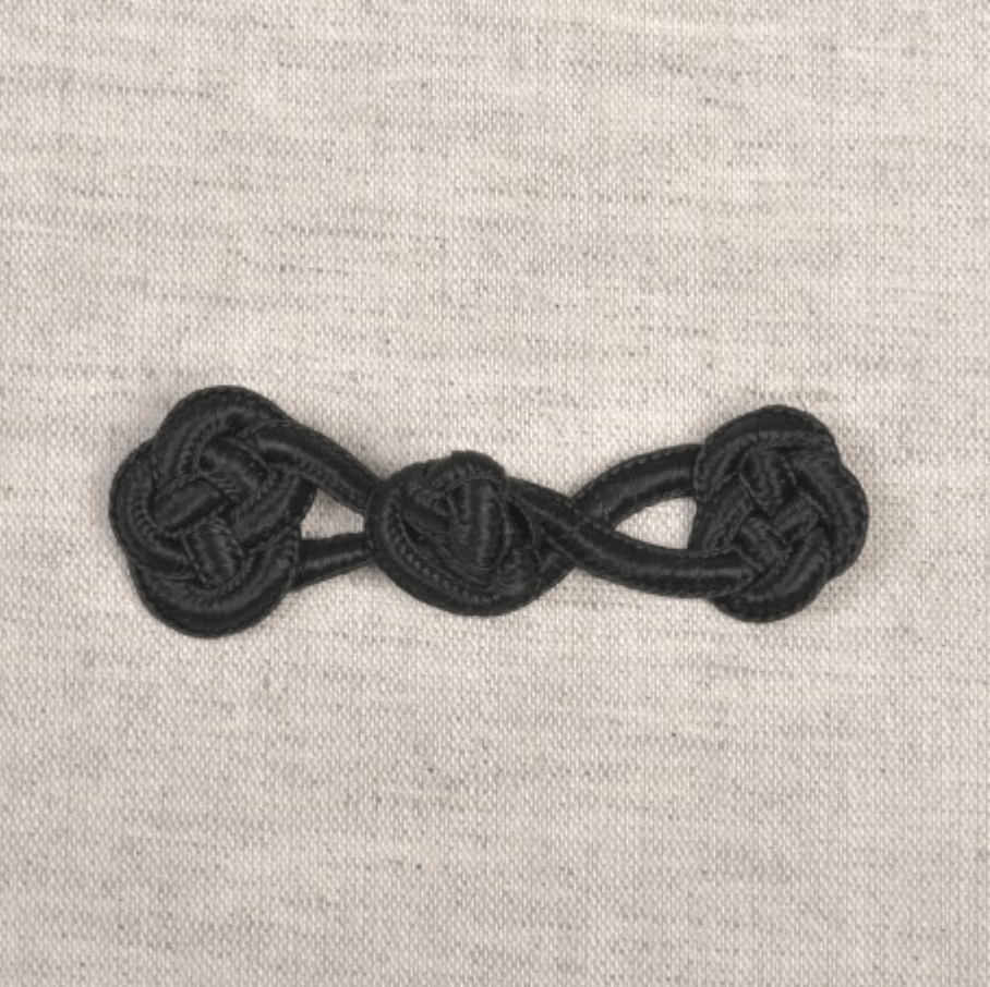 STEPHANOISE Brandebourg Textil/ Motif Button, 75mm - Galedi Pins