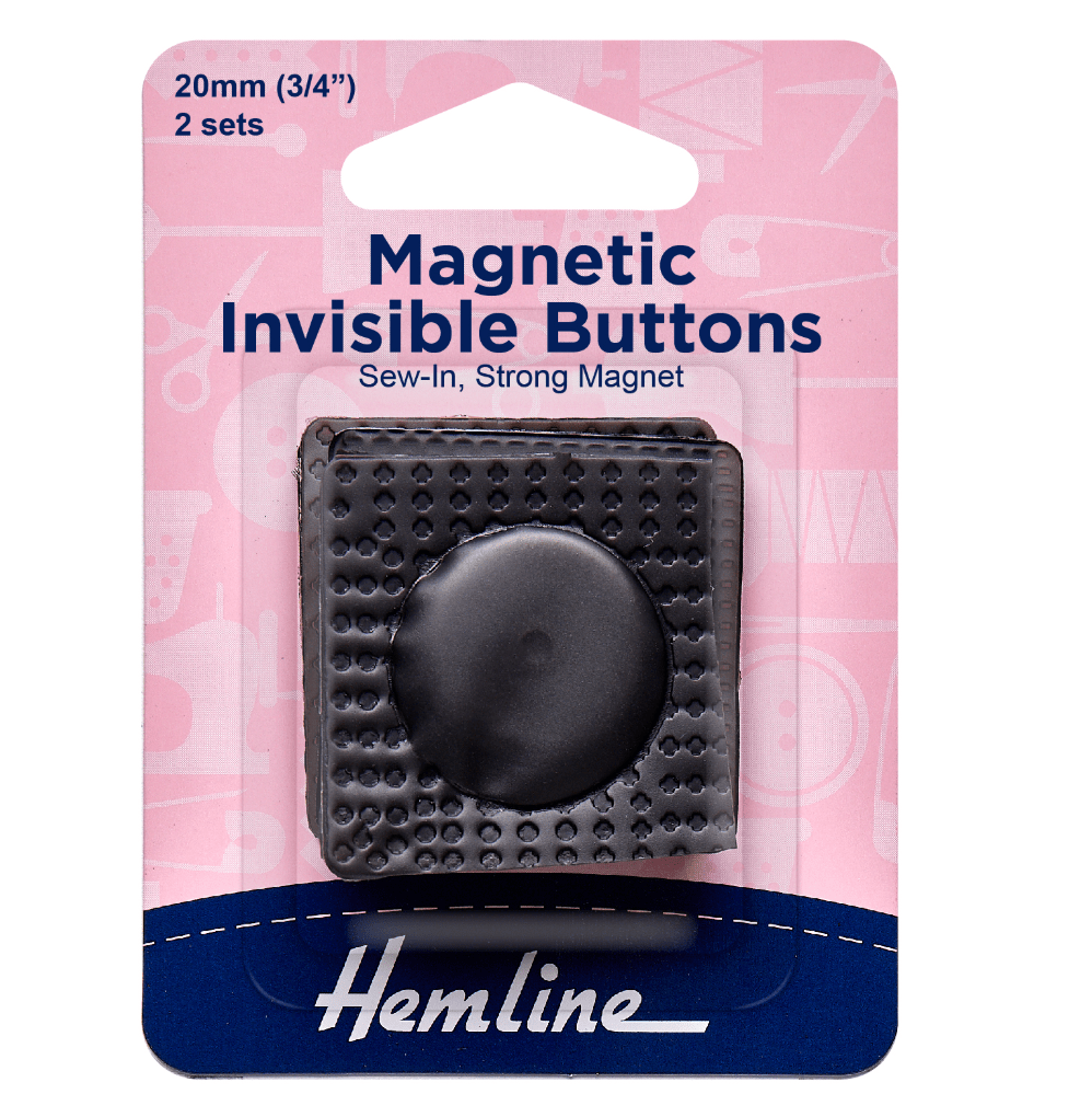 Magnetic Invisible Buttons: 2 Pieces: Black - Galedi Pins