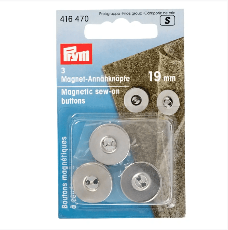 Prym Magnetic sew - on buttons, 19mm - Galedi Pins