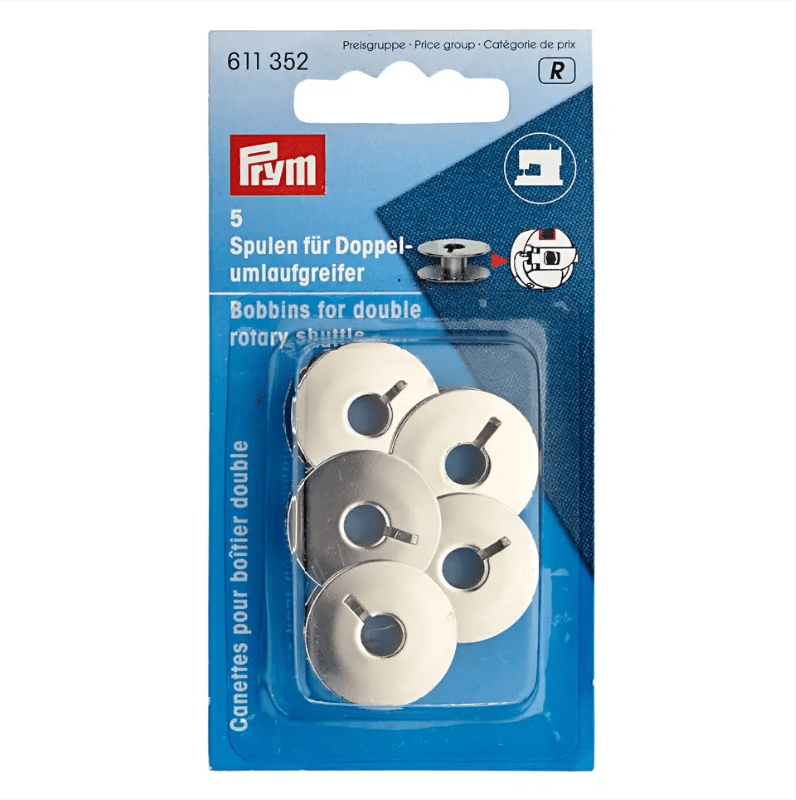 Sewing machine bobbins, steel, double rotary gripper, 21.9mm - Galedi Pins