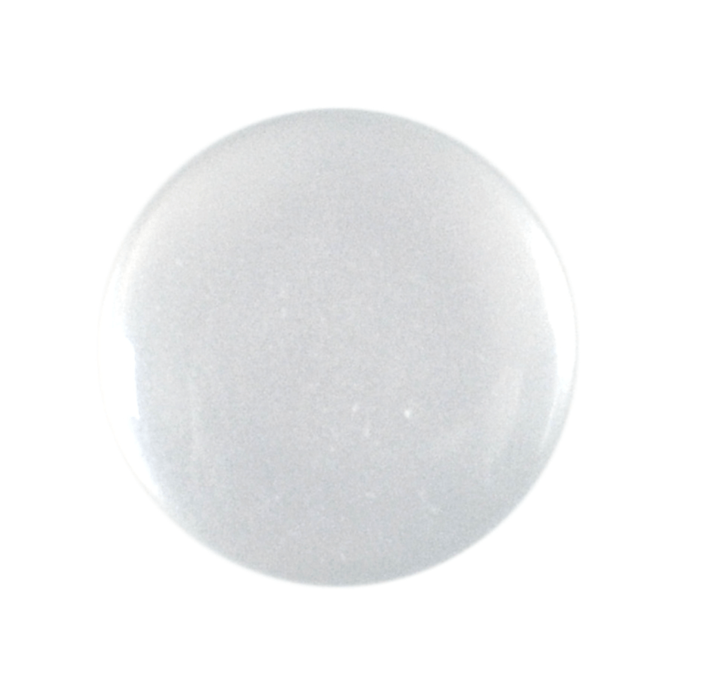 Plain Round White Shank Button, White - Galedi Pins