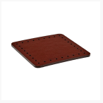 Leather patch recycled 55mm brown - Galedi Pins