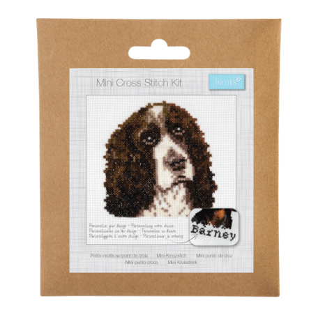 Counted Cross Stitch Kit: Mini: Springer Spaniel - Galedi Pins