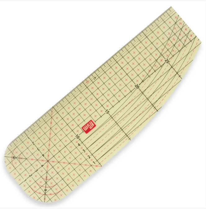 Ironing ruler, transparent, 30 x 10 cm - Galedi Pins