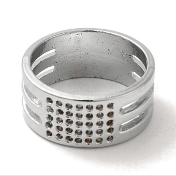 Zinc Alloy Sewing Thimble Rings with Chinese Characters for Blessing - Galedi Pins