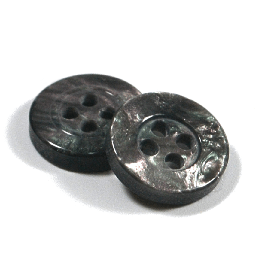 Polyester 4 Hole Round Formal Shirt Button, 11mm - Galedi Pins