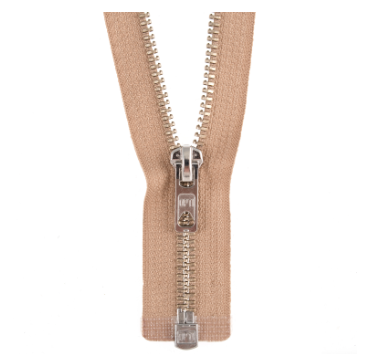 Galedi Pins Metal Open-End Zip – Silver – 65cm Length