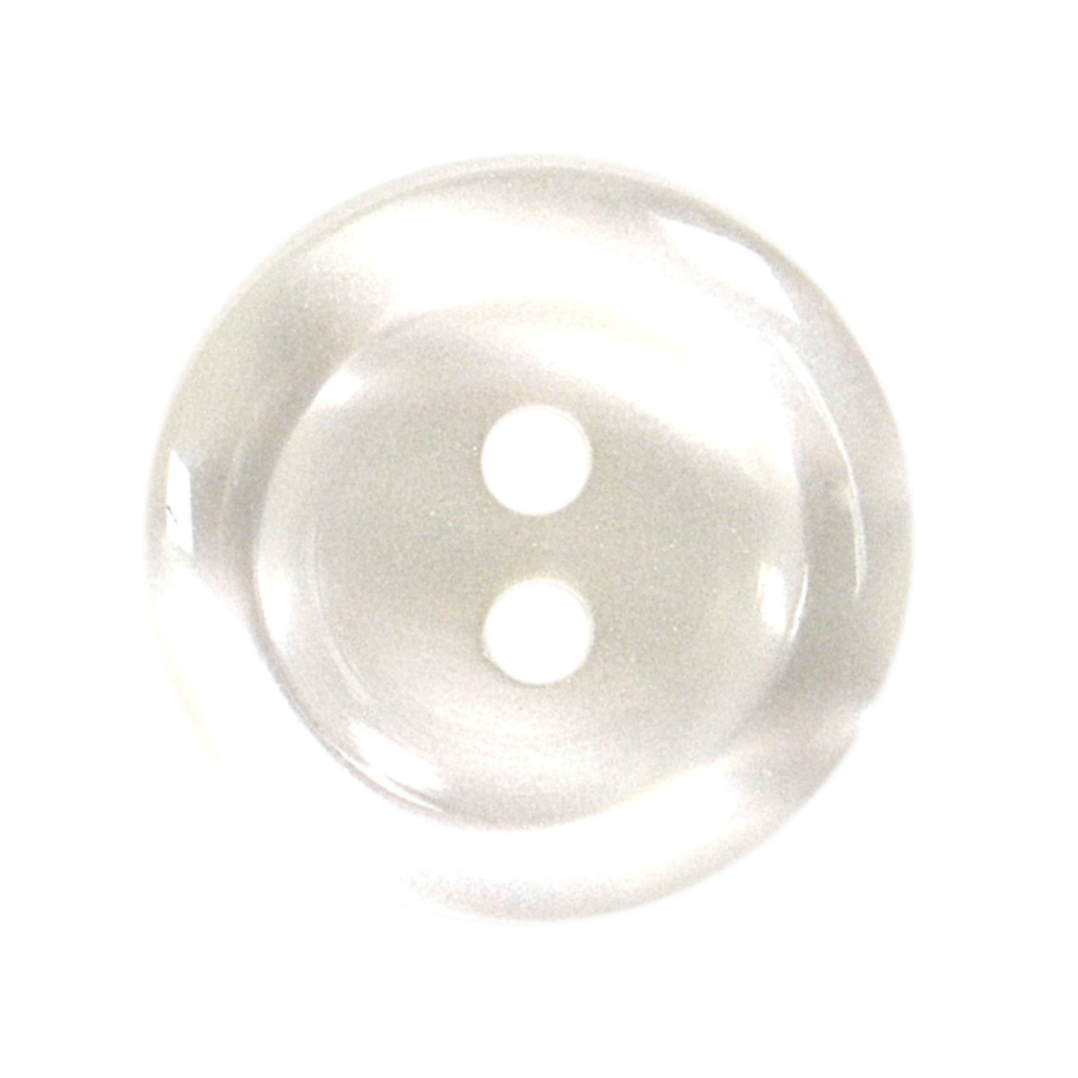 Polyester 2 Hole Button 9mm – Shiny White | Galedi Pins