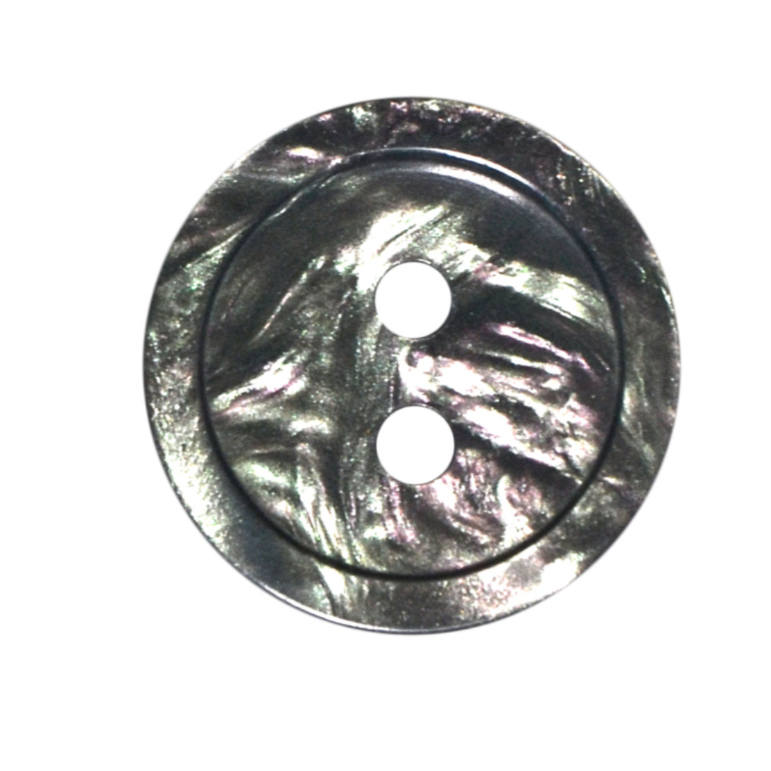 Galedi Pins Polyester 2 Hole Button – Dark Smoke Wavy Rim 11mm