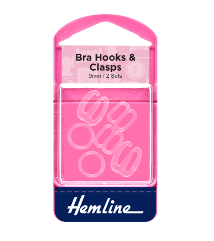Bra Hooks & Clasps – Clear 9mm | Galedi Pins Sewing Accessories