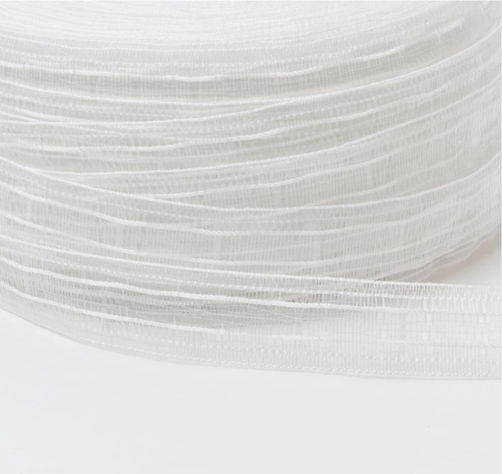 Transparent Austrian Blind Tape with 2 Draw Cords - 25mm 1" Inch Wide