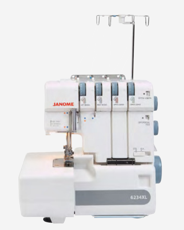 Janome 6234XL overlocker sewing machine with differential feed.