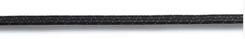 Standard elastic, 5mm, black or white, 3m - Galedi Pins