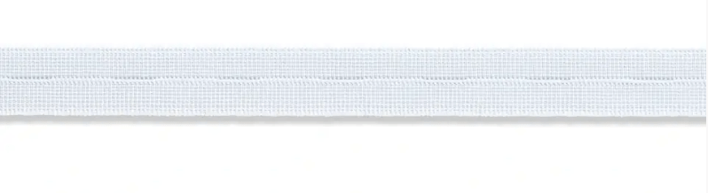 Buttonhole elastic smooth, 18mm, white or black, 1m - Galedi Pins