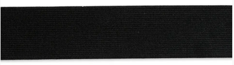 Elastic tape, soft, 40mm, white or black, 1m - Galedi Pins