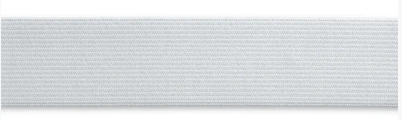 Elastic tape, soft, 30mm, white or black, 1m - Galedi Pins