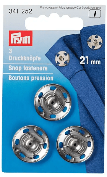 Snap fasteners, 21mm, 3pc - Galedi Pins