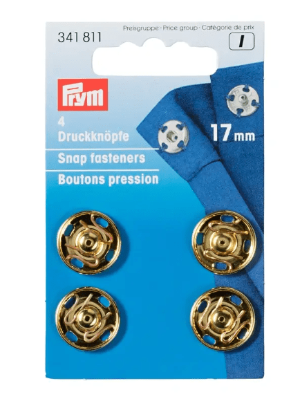 Snap fasteners, Gold - coloured - Galedi Pins