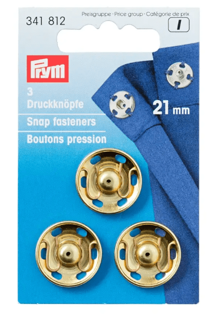 Snap fasteners, Gold - coloured - Galedi Pins