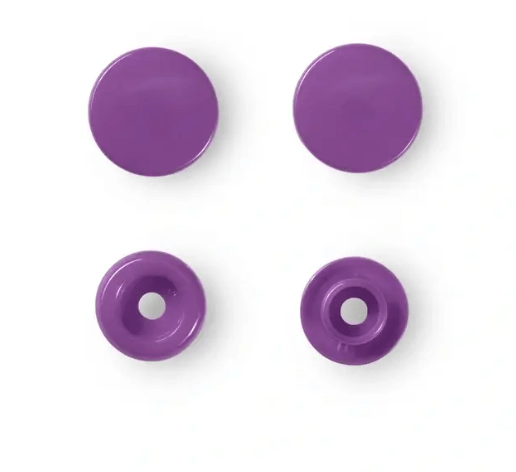 Non - sew press fasteners, Colour Snaps, round, 12.4mm - Galedi Pins